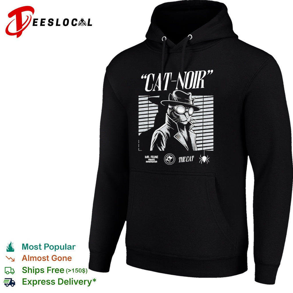 Cat Noir Mr Feline Private Investigator The Cat noir film noir detective shirt