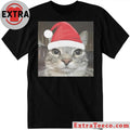 Cat in a Santa Hat Cringe Shirt