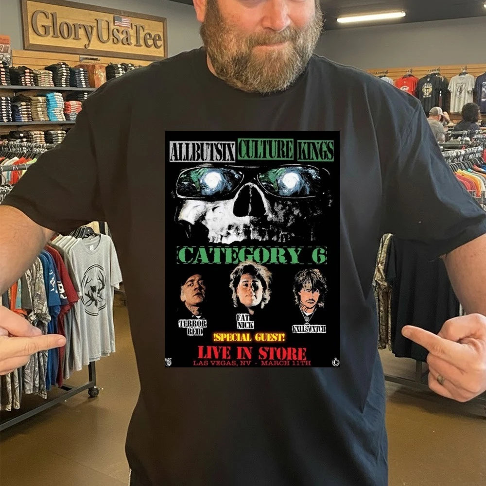 Category 6 Live In-Store Poster At Culture Kings In Las Vegas NV On March 11 2026 Shirt