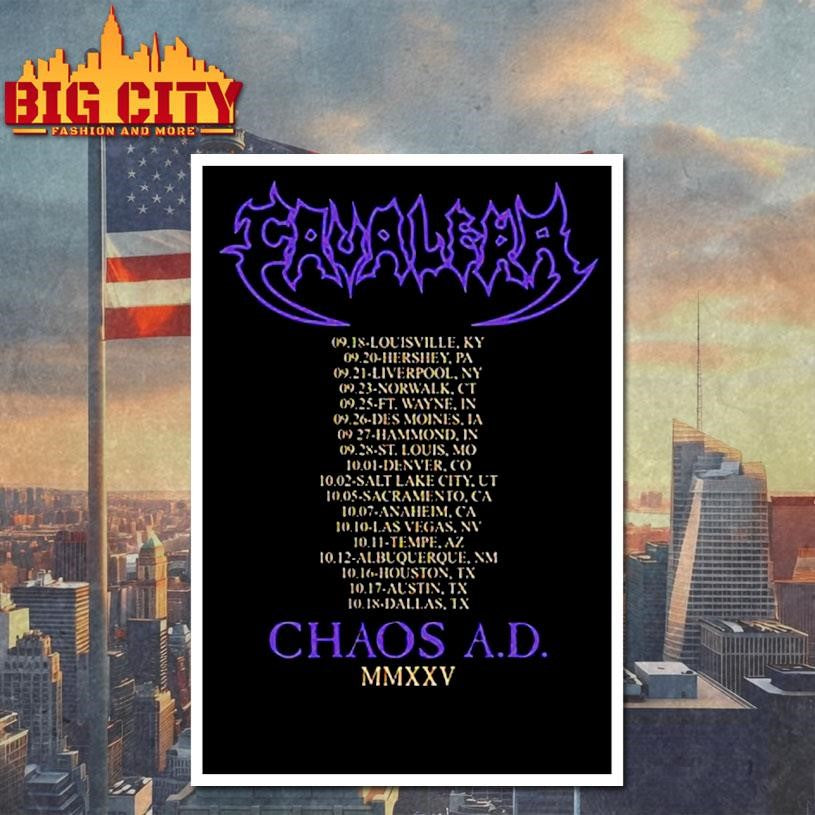 Cavalera Conspiracy Chaos A.D. Fall In The US Tour 2025 Shirt