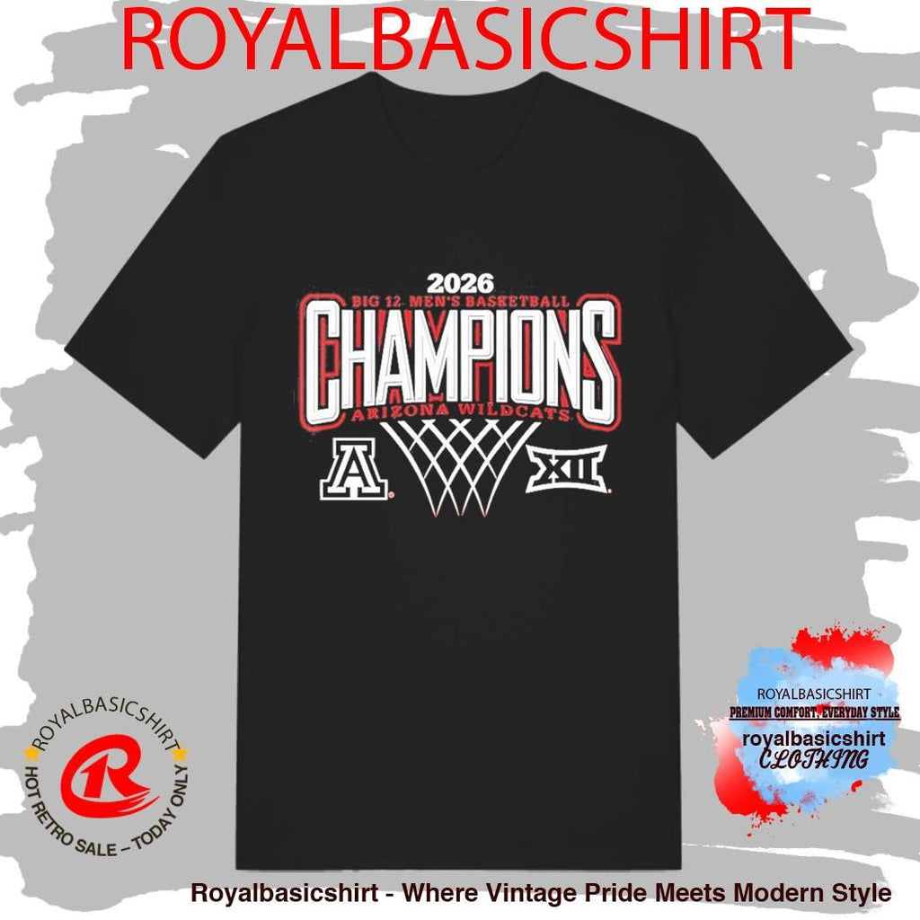 Celebrate Arizona Wildcats Men’s Basketball 2026 Big 12 Regular Season Champions T-Shirt