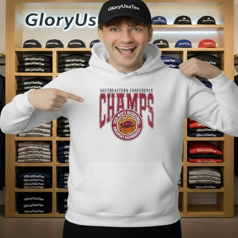 Celebrate Arkansas Razorbacks 2026 Men’s Basketball Southeastern Conference Tournament Champions T-Shirt