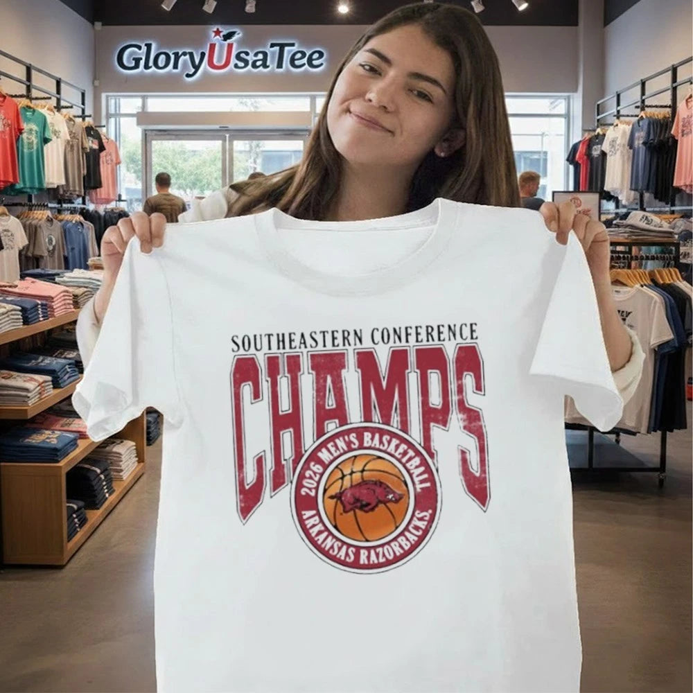 Celebrate Arkansas Razorbacks 2026 Men’s Basketball Southeastern Conference Tournament Champions T-Shirt