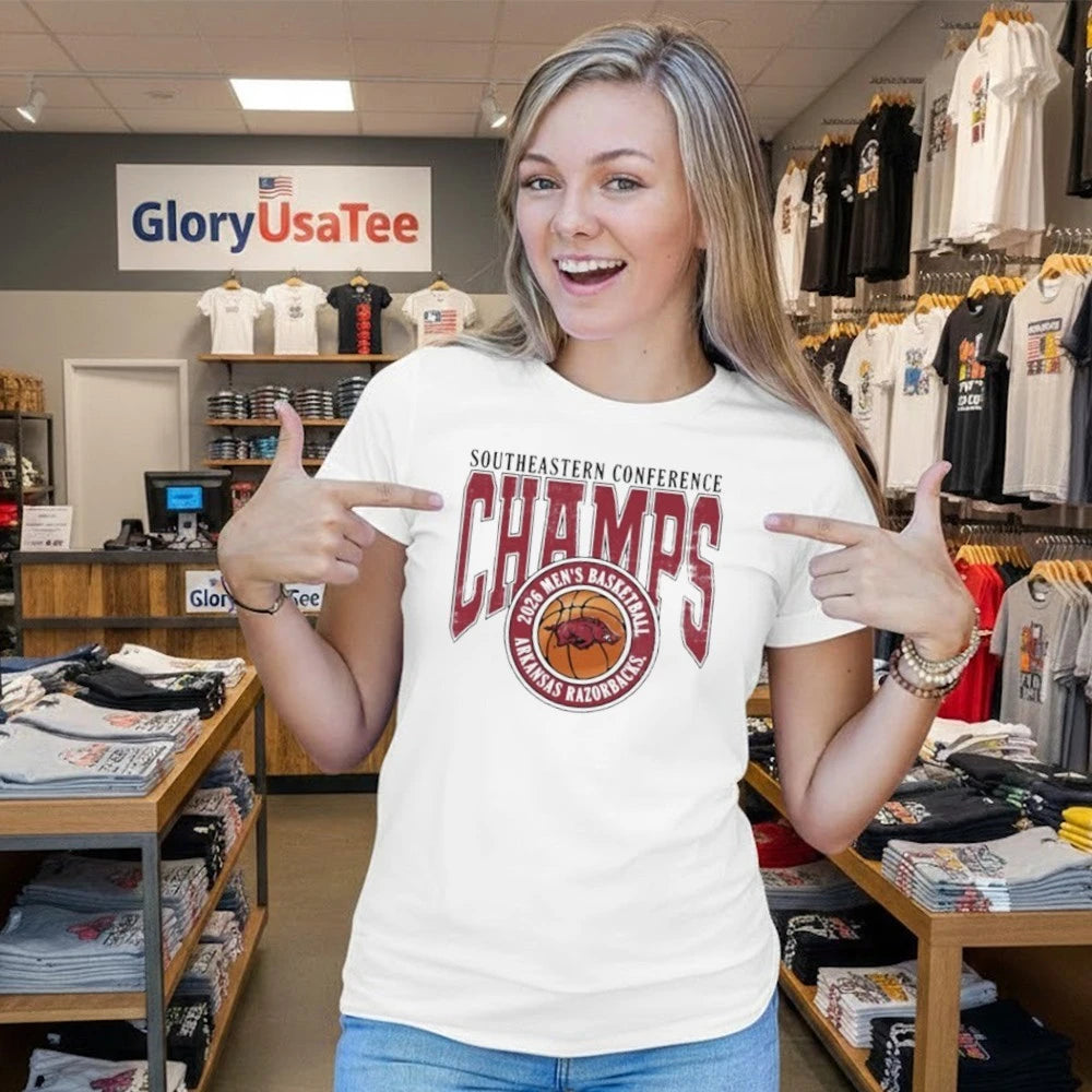 Celebrate Arkansas Razorbacks 2026 Men’s Basketball Southeastern Conference Tournament Champions T-Shirt