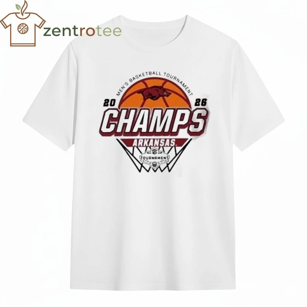 Celebrate Arkansas Razorbacks Men’s Basketball 2026 SEC Tournament Champions tee