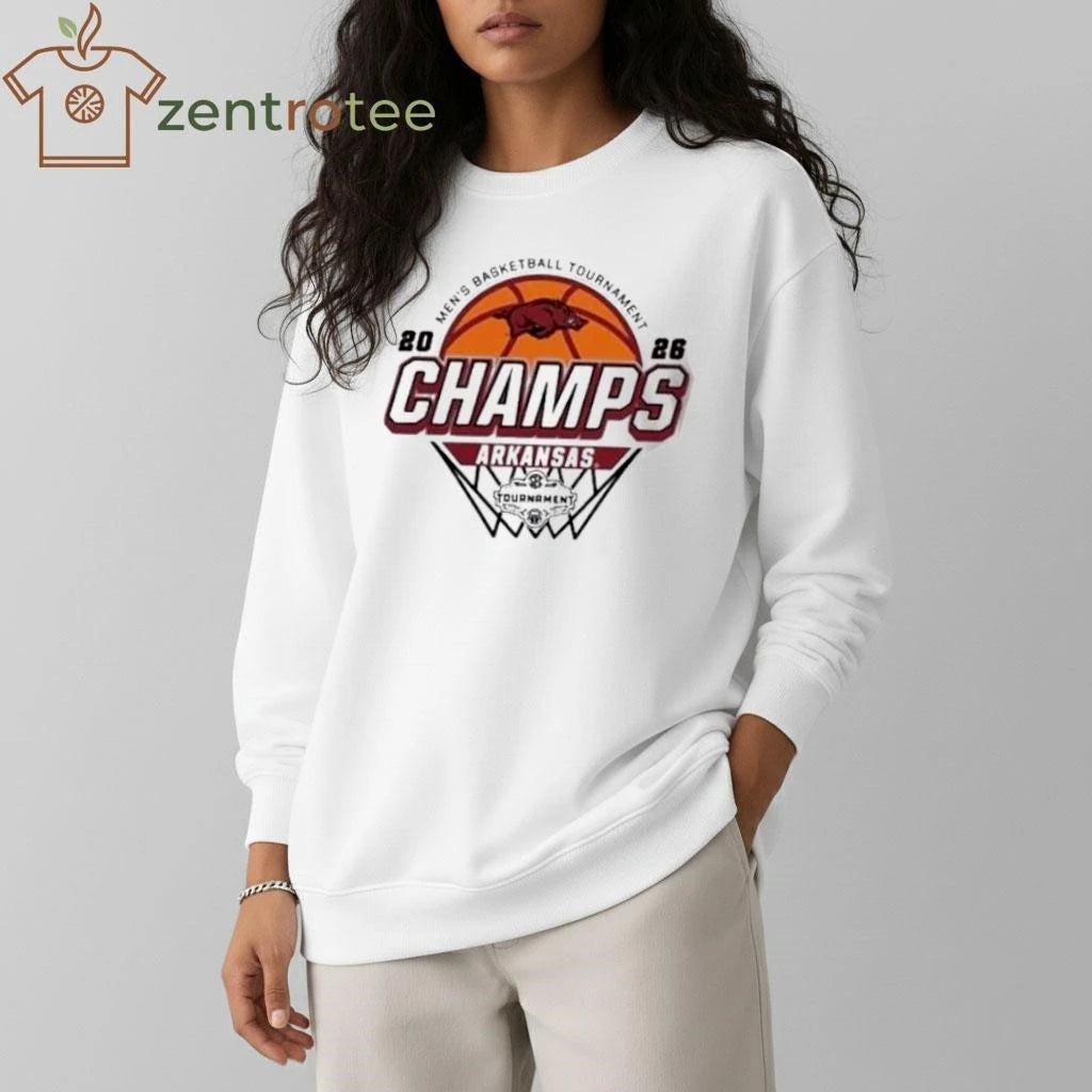 Celebrate Arkansas Razorbacks Men’s Basketball 2026 SEC Tournament Champions tee
