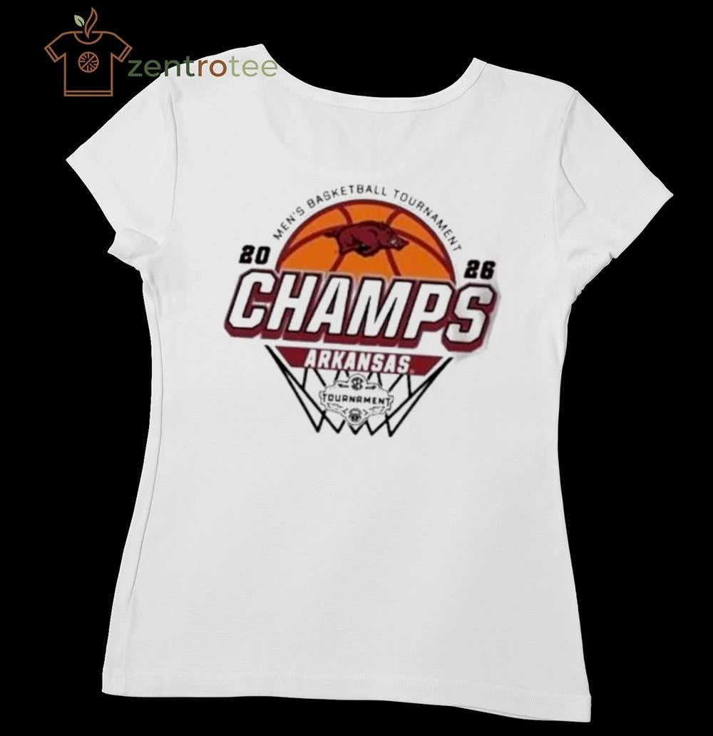Celebrate Arkansas Razorbacks Men’s Basketball 2026 SEC Tournament Champions tee