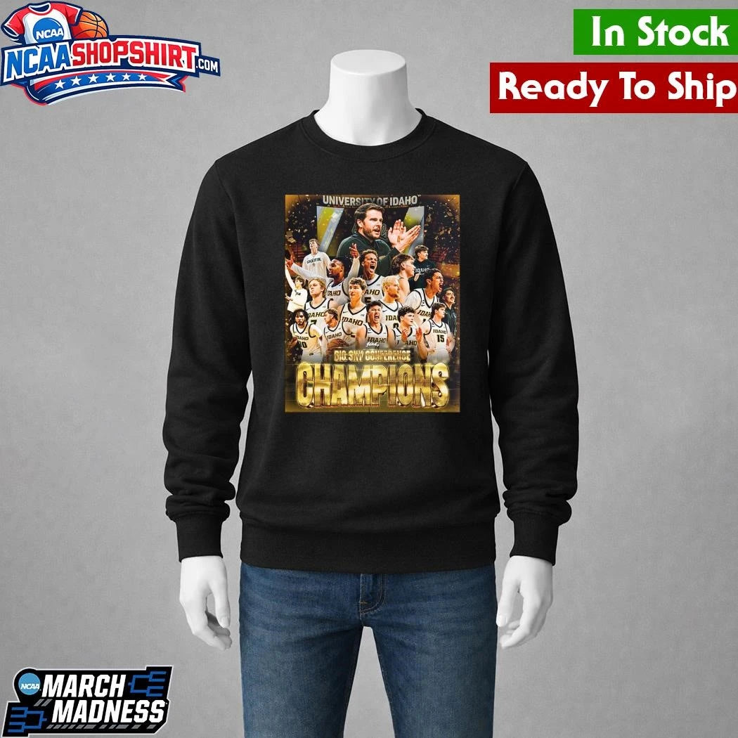 Celebrate Idaho Vandals Men’s Basketball 2026 Big Sky Conference Champions Essentials Shirt