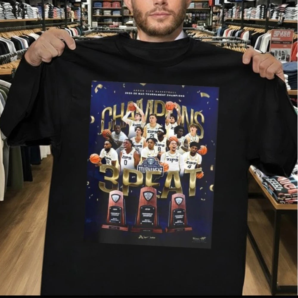 Celebrates Akron Zips MAC Basketball Tournament Champions 2026 T-Shirt