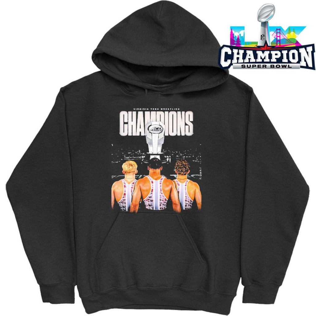 Celebrates Virginia Tech Hokies Wrestling Champions 2026 Acc Men’s Wrestling Tournament Shirt