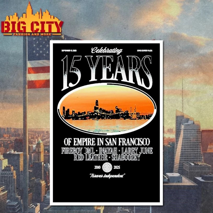 Celebrating 15 Years Of Empire In San Francisco Skyline Forever Independent 2010 2025 shirts