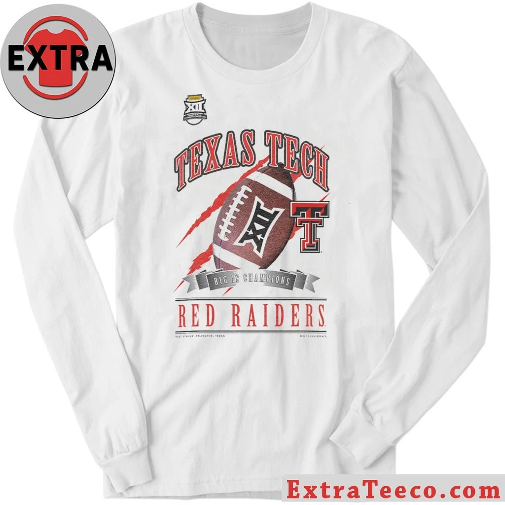 Celebrating the Texas Tech Red Raiders football team winning the 2025 Big 12 Championship Logo Shirt