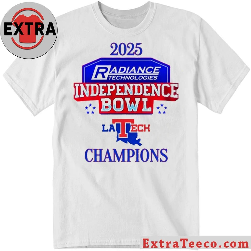 Celebrating the victory of the Louisiana Tech team at the Radiance Technologies Independence Bowl 2025, held on December 30, 2025, in Shreveport, Louisiana Logo T-Shirt