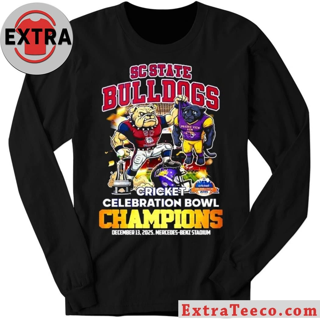 Celebrating the victory of the SC State Bulldogs in the Cricket Celebration Bowl on December 13, 2025, at Mercedes-Benz Stadium T-Shirt
