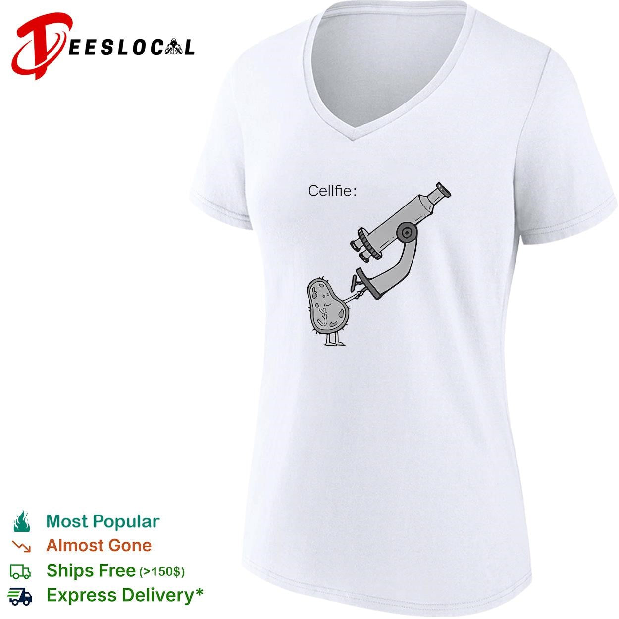 Cellfie bacteria microscope shirt