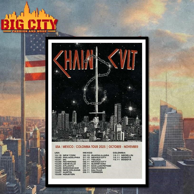 Chain Cult Mexico Colombia Oct-Nov 2025 Poster shirt