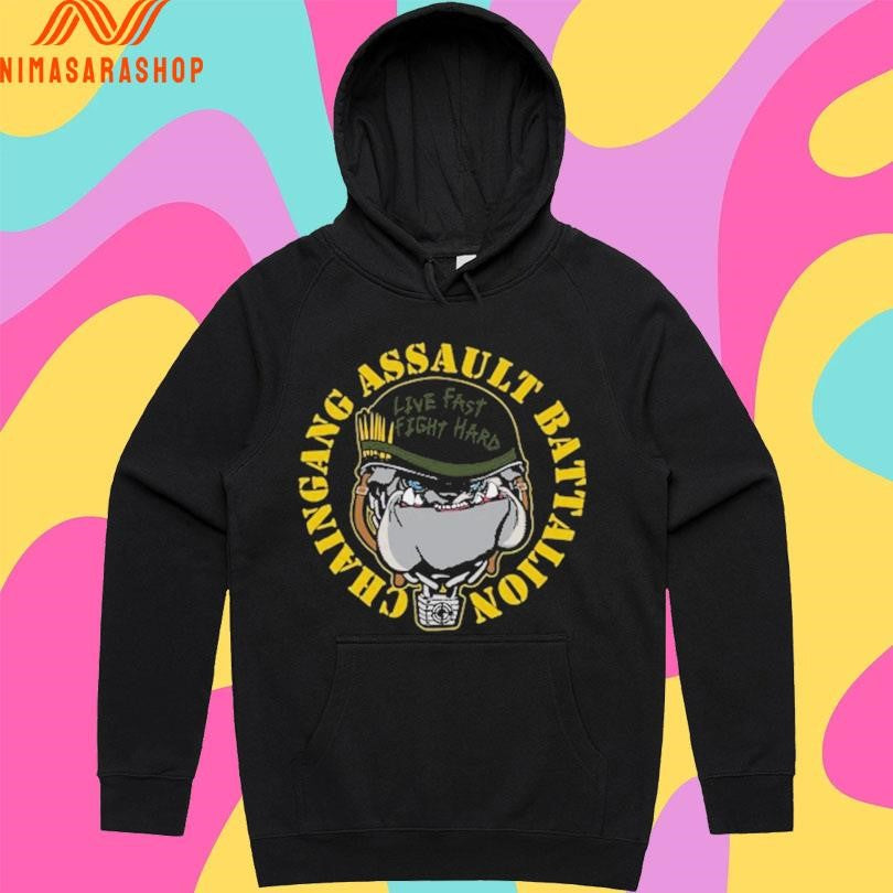 Chain Gang Assault Battalion Live Fast Fight Hard Mitchell And Ness Black John Cena Bulldog Cross Hair Shirts