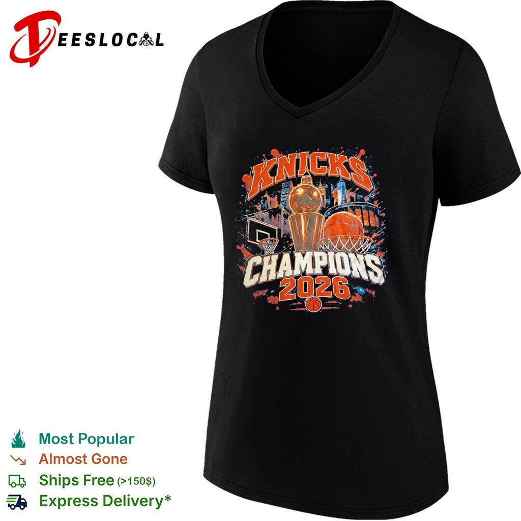 Champions 2026 New York Knicks City Basketball Championship Trophy shirt