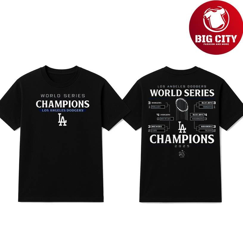 Champions Los Angeles Dodgers 2025 Two Sided Shirt