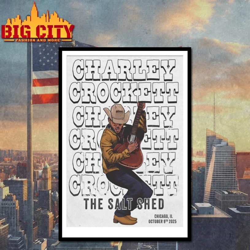Charley Crockett 10.9.2025 Chicago IL Poster shirt
