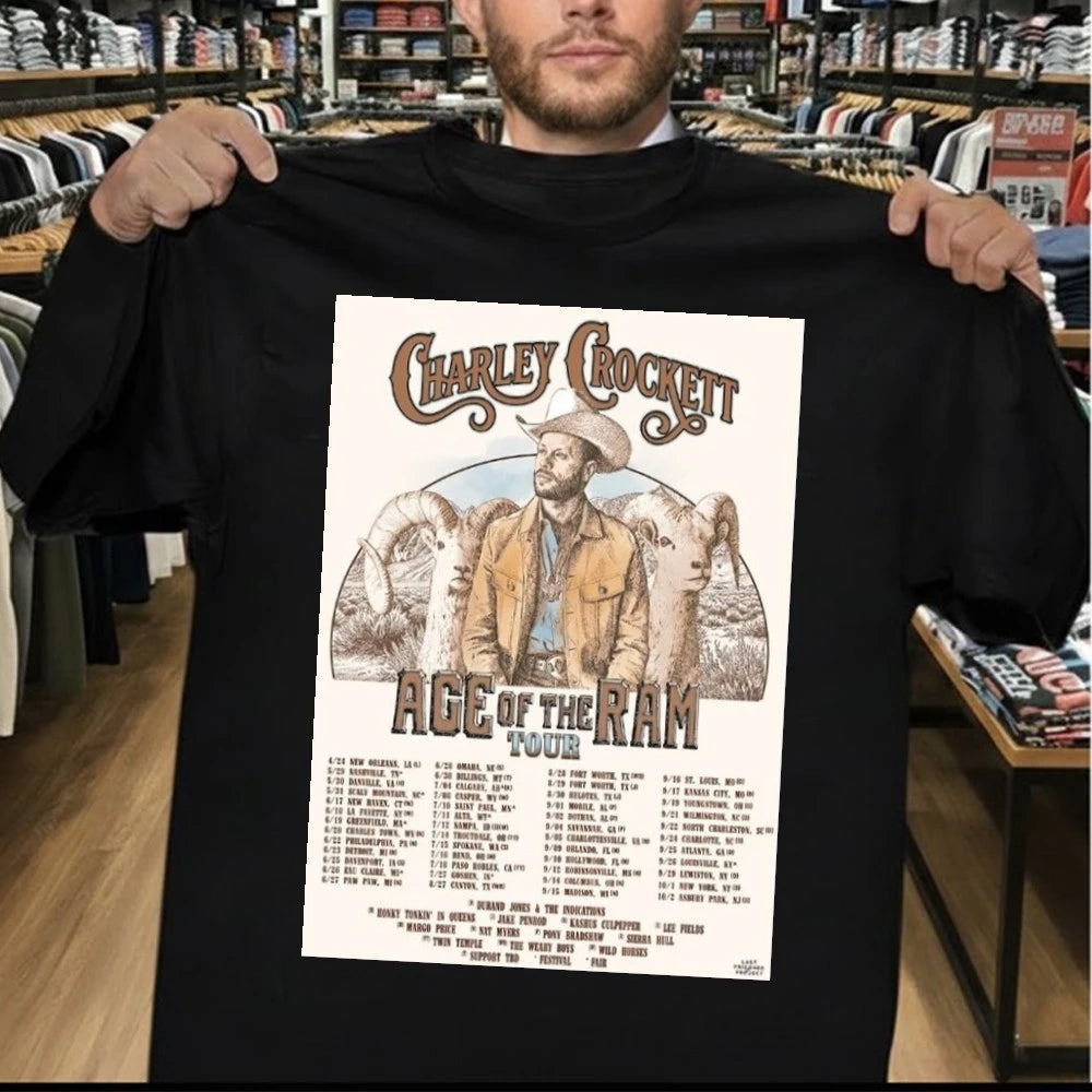 Charley Crockett Age Of The Ram Tour 2026 Schedule Tour Dates Poster Shirt