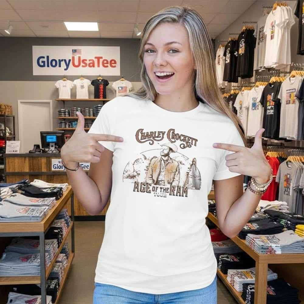 Charley Crockett Age Of The Ram Tour 2026 Schedule Tour Shirt