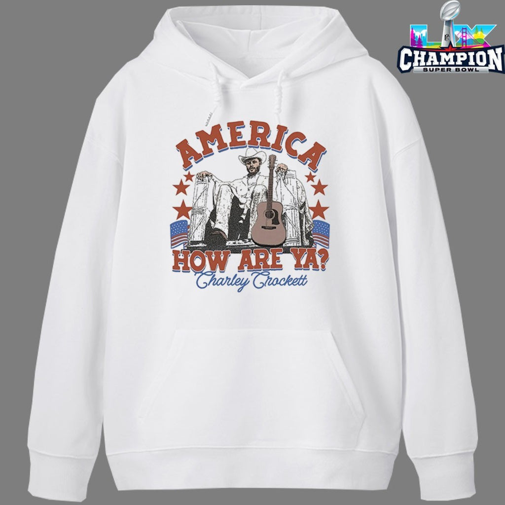 Charley Crockett America How Are Ya Guitar T-shirts