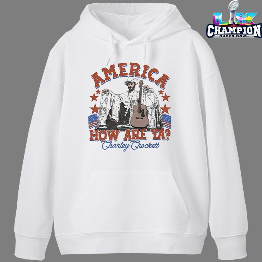 Charley Crockett America How Are Ya Guitar T-shirts