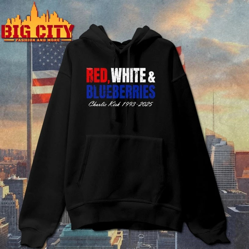 Charlie Kirk 1993 2025 Red White And Blueberries Shirt