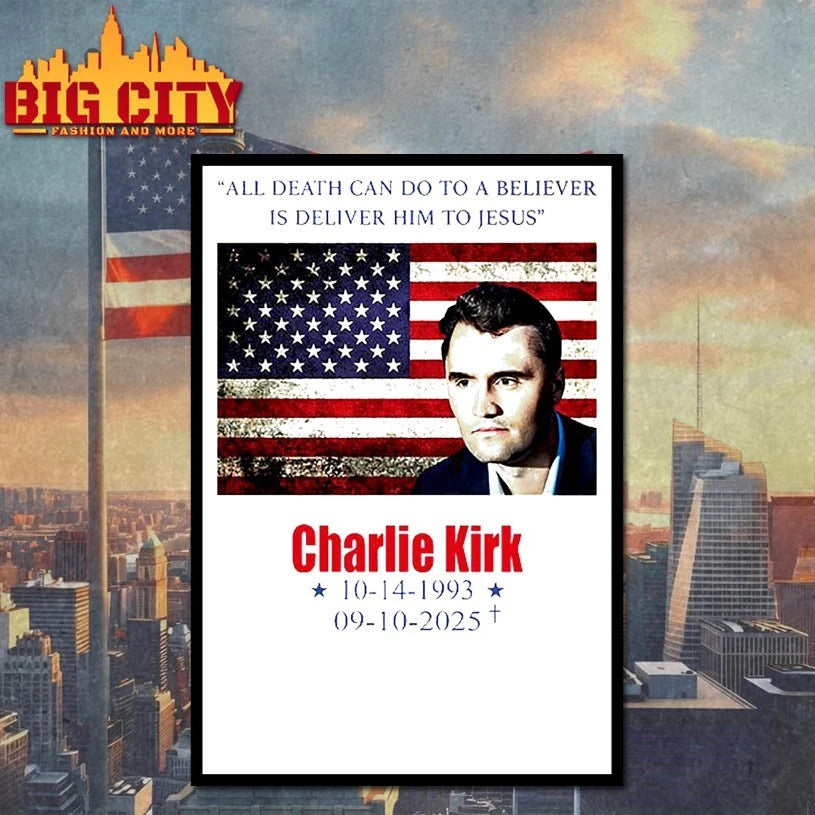 Charlie Kirk All Death Can Do To The Believer Is Deliver Him To Jesus flag shirt