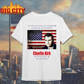 Charlie Kirk All Death Can Do To The Believer Is Deliver Him To Jesus flag shirt