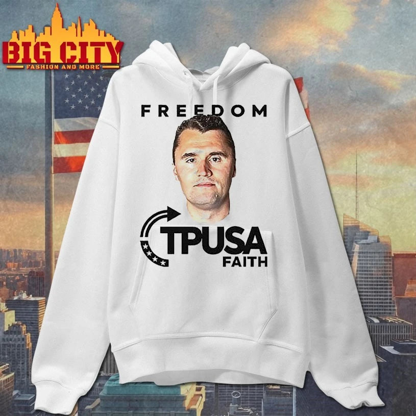 Charlie Kirk Freedom TPUSA Faith Shirt