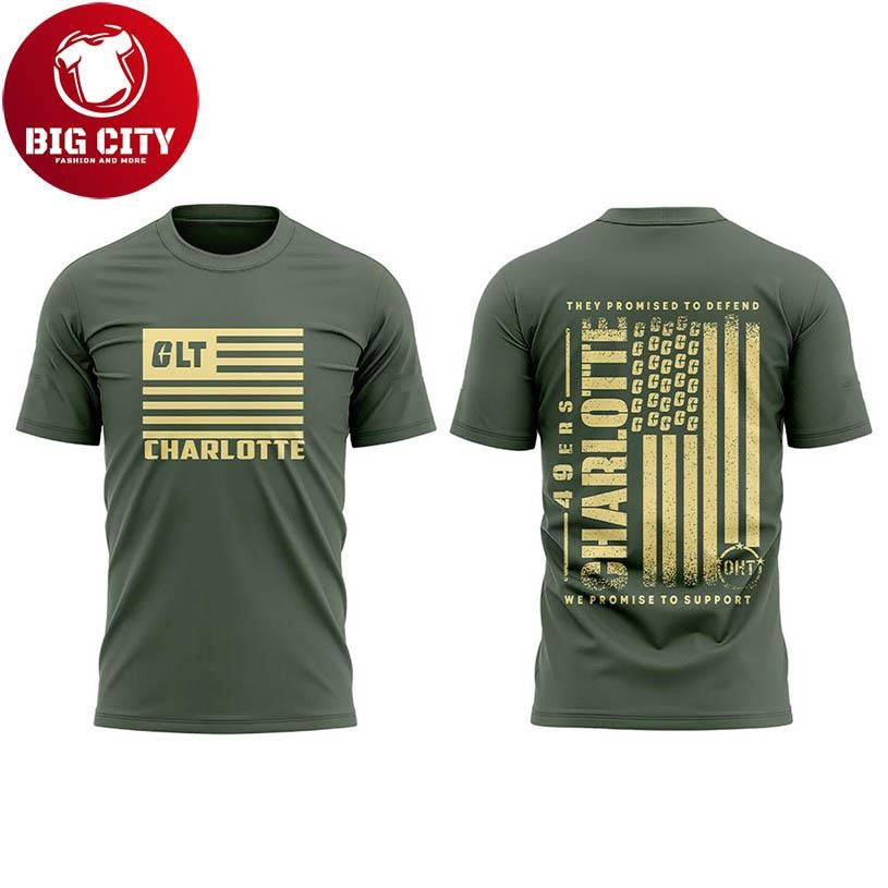 Charlotte 49ers Military Appreciation Night 2025 Two Sided Shirt