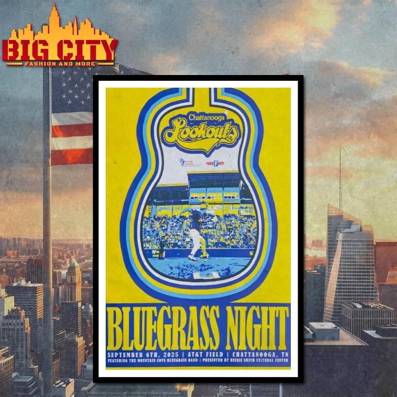 Chattanooga Lookouts Bluegrass Night Chattanooga TN Live September 6 2025 Poster shirt