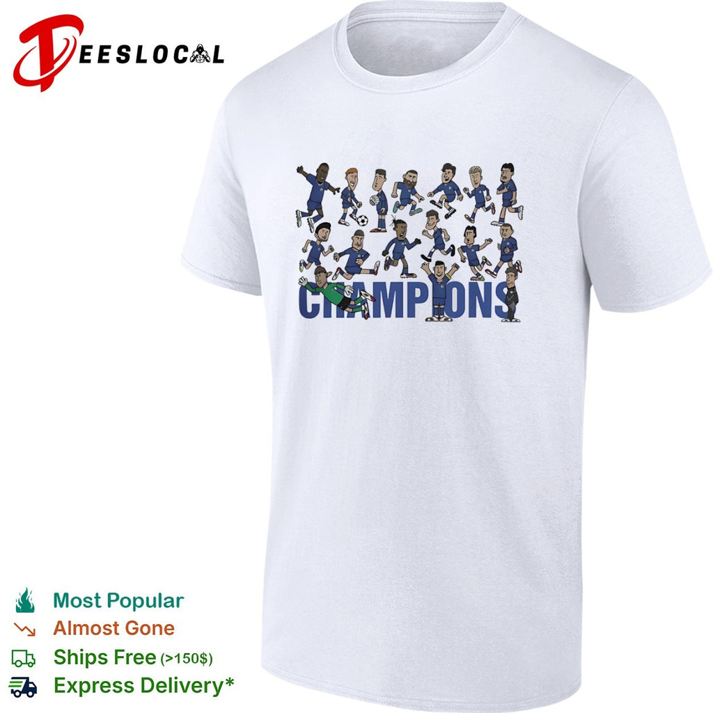 Chelsea FC Champions Roster Havertz Kante Mount James Azpilicueta Jorginho shirt