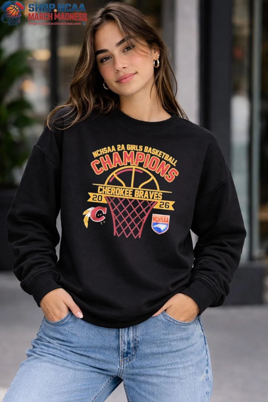 Cherokee Braves NCHSAA 2A Girls Champions 2026 T-Shirt Cherokee Braves hirt