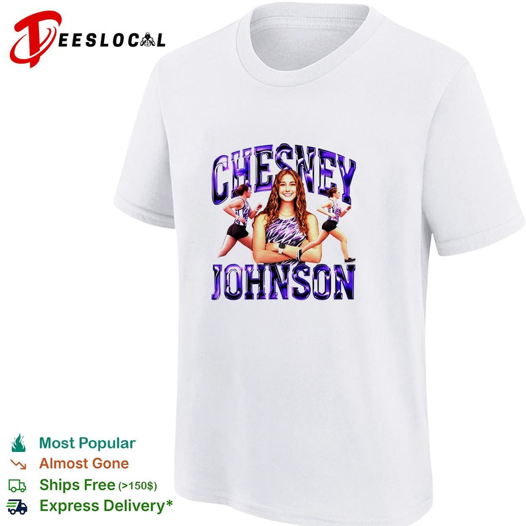 Chesney Johnson cheerleader jumping shirt