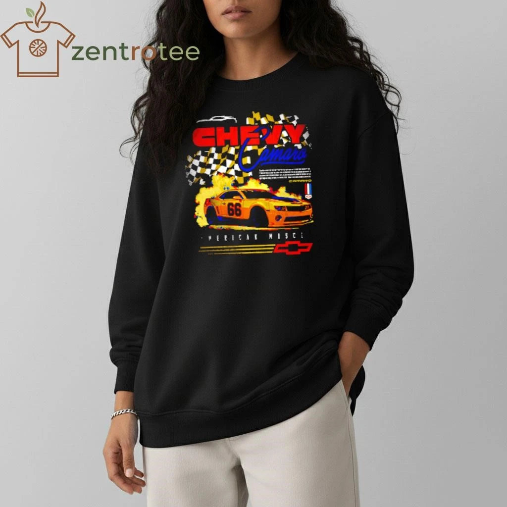 Chevy Camaro 5th Gen Faded Chevrolet Race Car tee