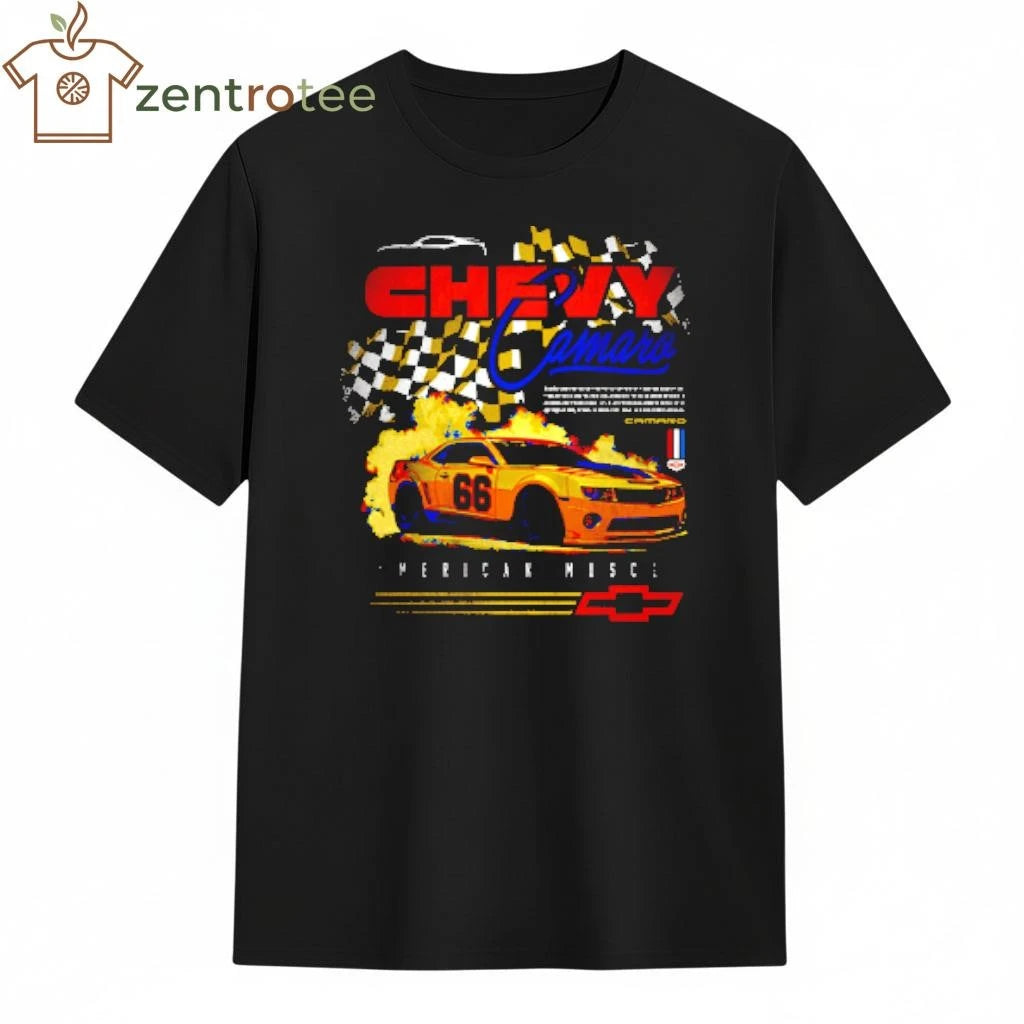 Chevy Camaro 5th Gen Faded Chevrolet Race Car tee