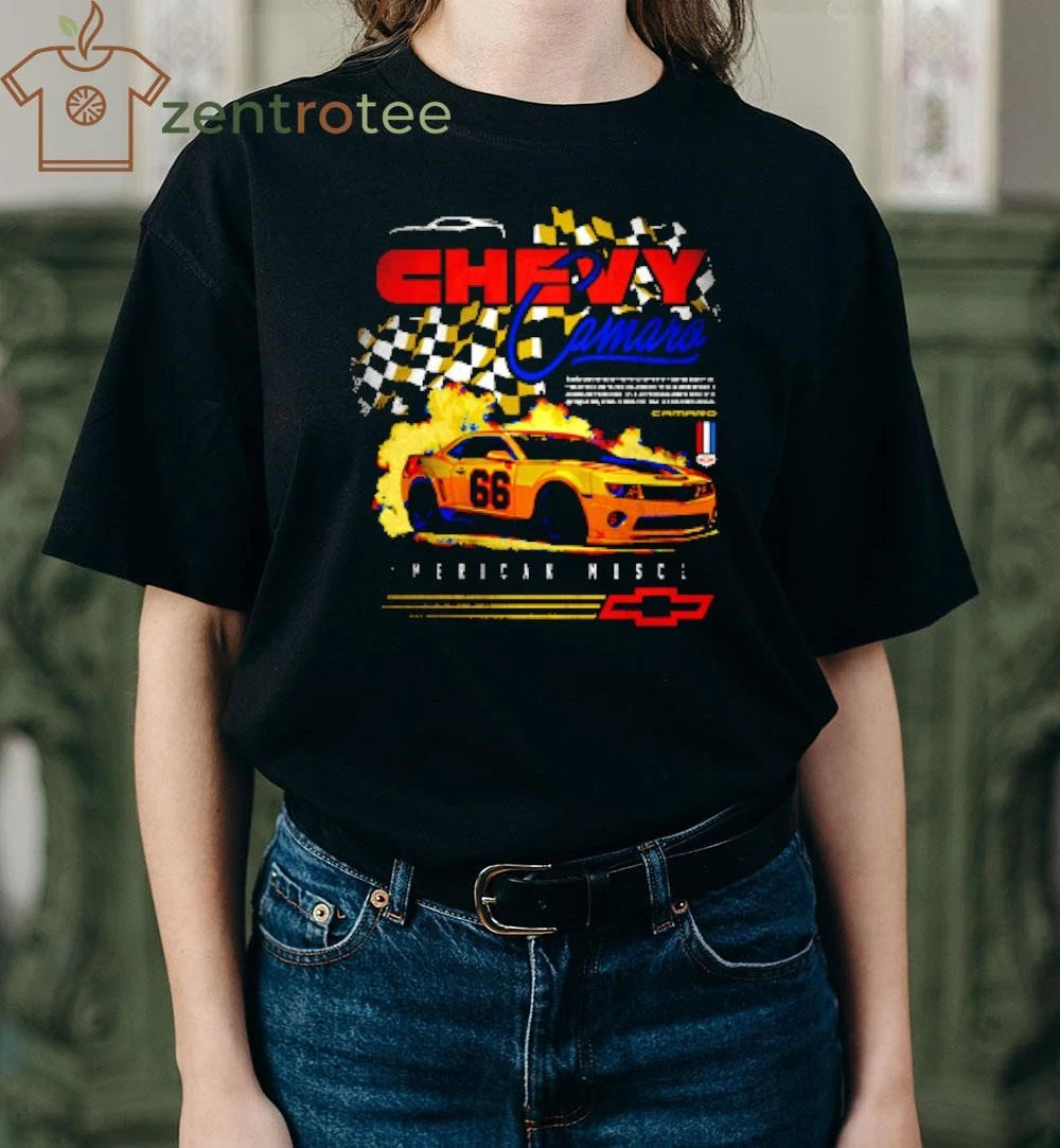 Chevy Camaro 5th Gen Faded Chevrolet Race Car tee