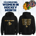 Chicago Blackhawks Celebrating Women In Hockey Month Logo Two Sided T-Shirt