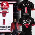 Chicago Bulls Derrick Rose 2008-2016 Tribute Night 2026 Two Sided Shirt