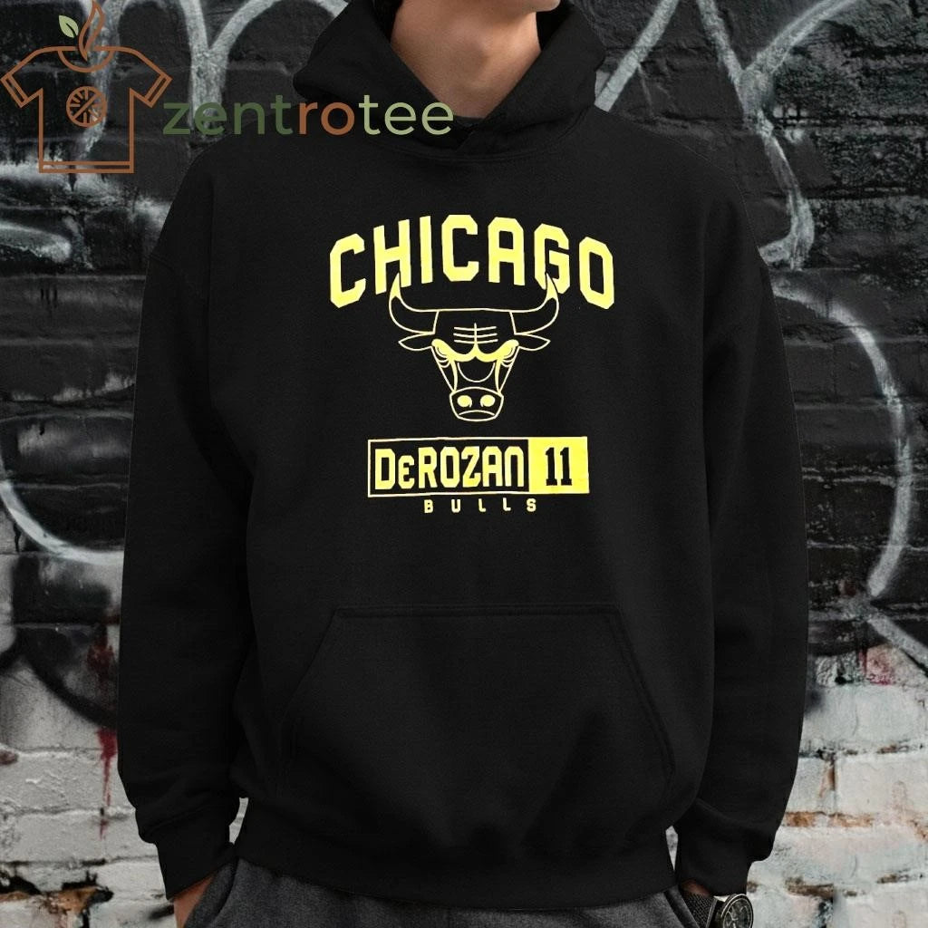 Chicago Bulls Men Shirt M Black UNK NBA DeMar DeRozan 11 Logo tee