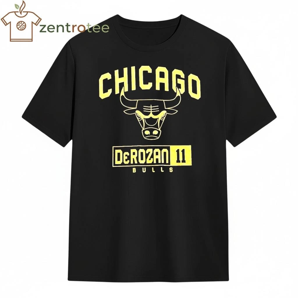 Chicago Bulls Men Shirt M Black UNK NBA DeMar DeRozan 11 Logo tee