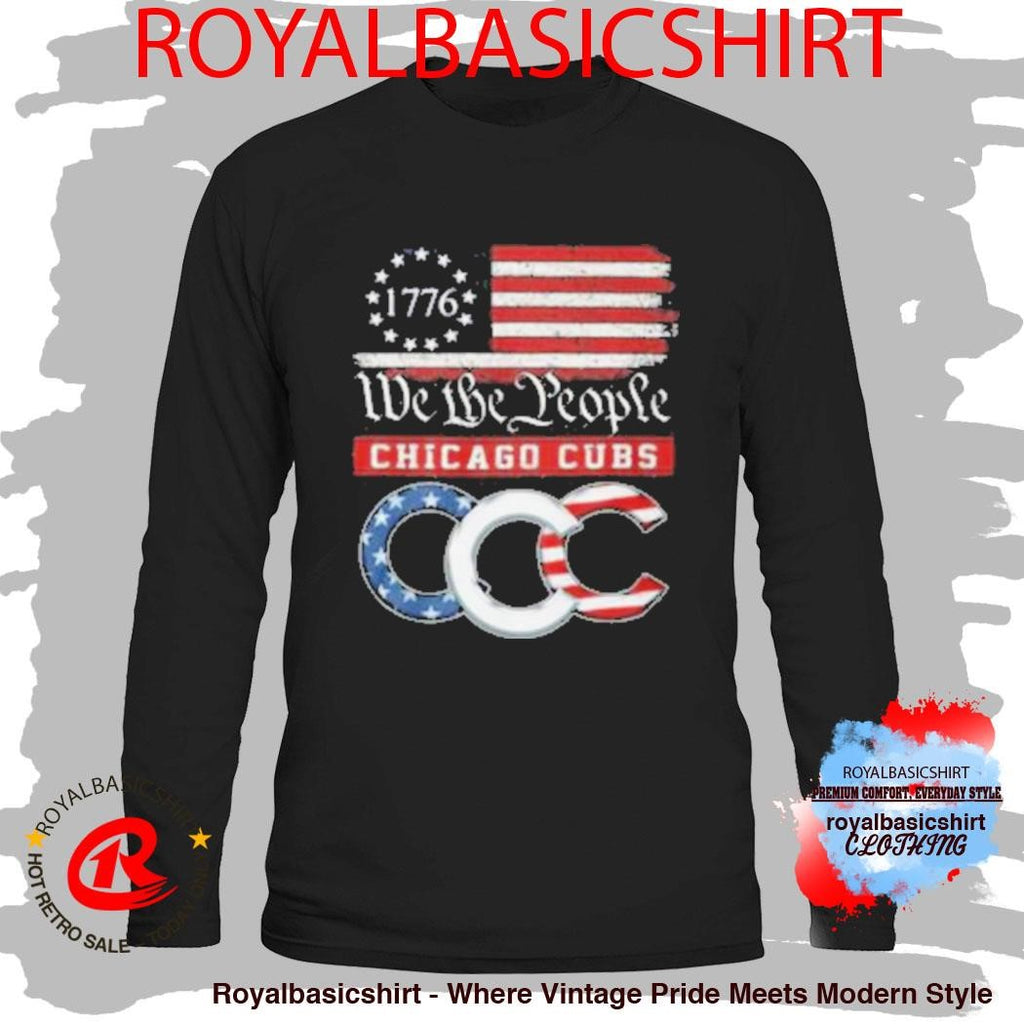 Chicago Cubs We The People 1776 Patriotic American Flag Shirt