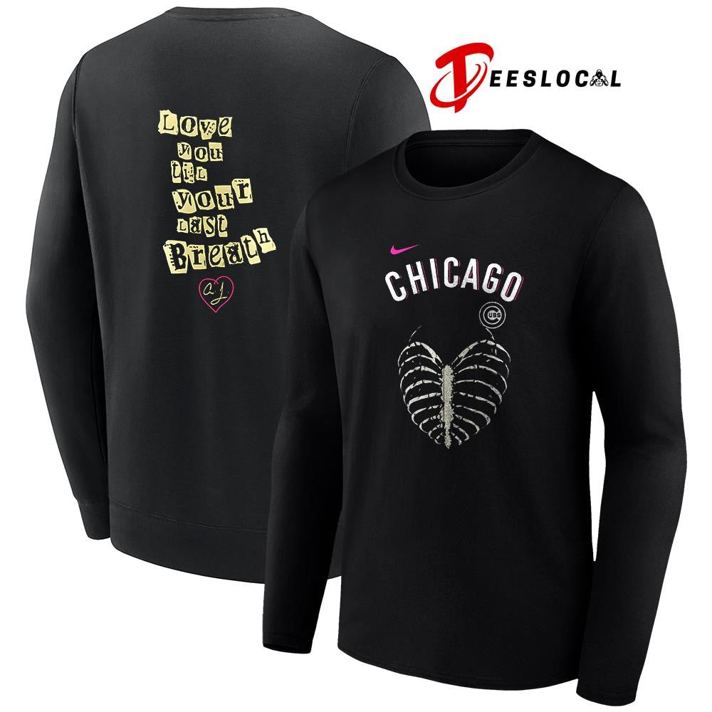 Chicago Cubs x AJ Lee love you til your last breath bones shirt