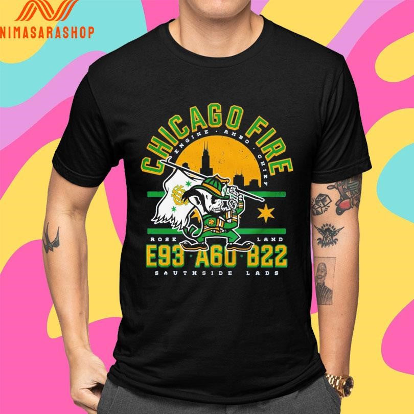 Chicago Fire Engine Ambo Chief Rose Land E93 A60 B22 Southside Lads Shirts