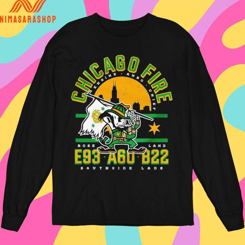Chicago Fire Engine Ambo Chief Rose Land E93 A60 B22 Southside Lads Shirts