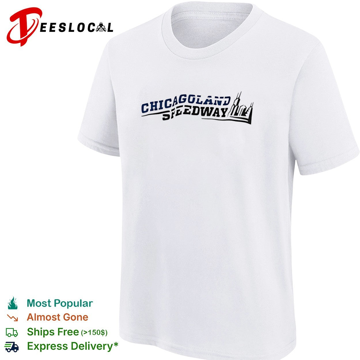 Chicagoland Speedway skyline logo racing shirt