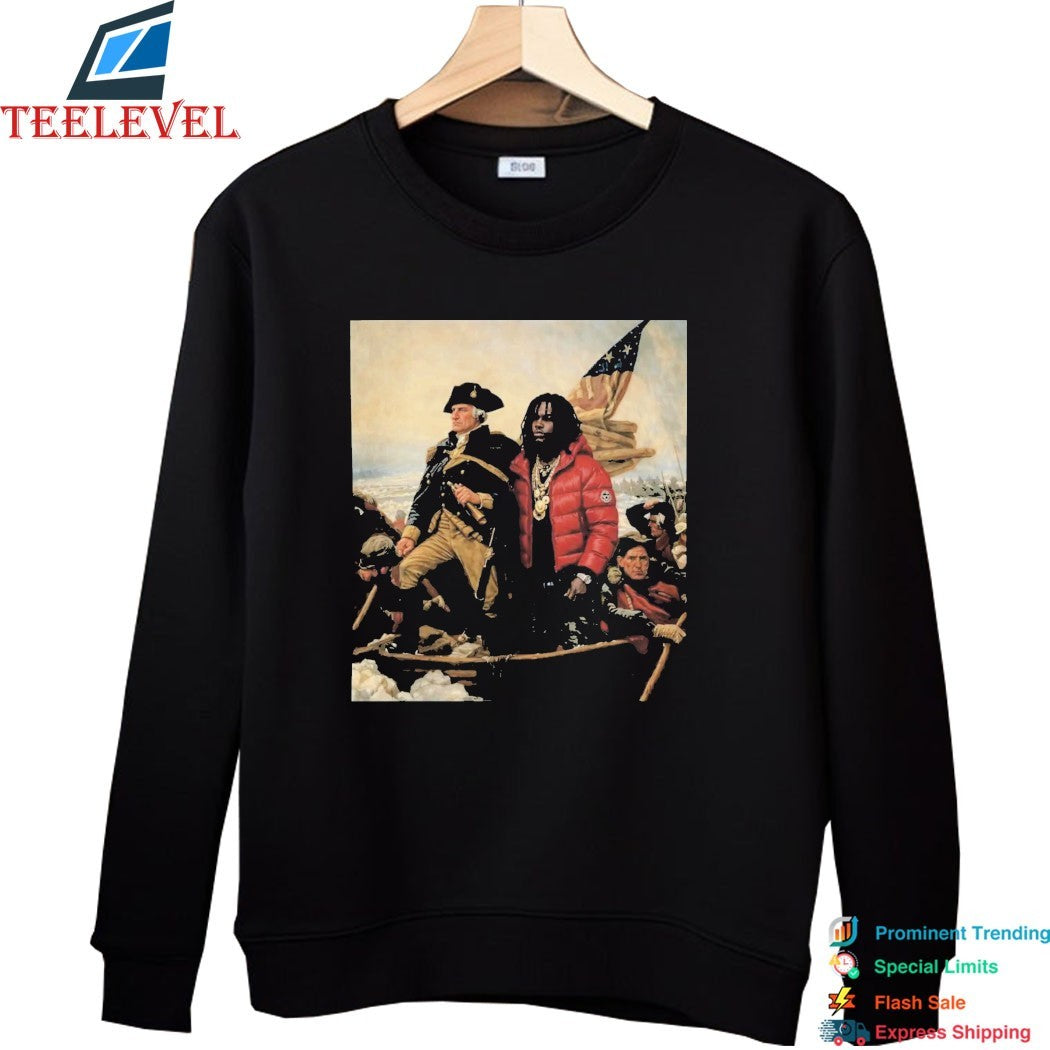 Chief Keef X George Washington Independence Day T-shirts